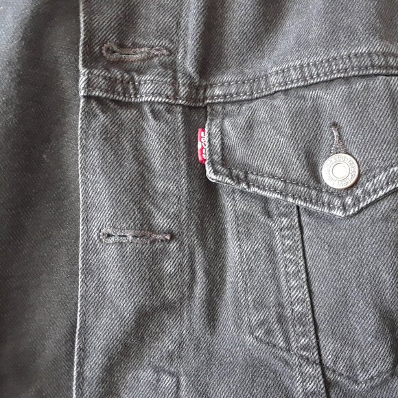 NWOT Levi's Black Denim Jacket XL - Picture 9 of 10